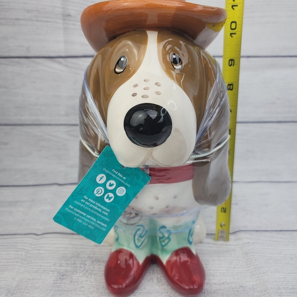 Pioneer Woman Ceramic Cowboy Charlie Turquoise Cookie Jar - Picture 6 of 17